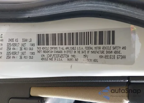 2015 Jeep Cherokee Latitude из США, поврежденный, VIN 1C4PJMCS3FW557734